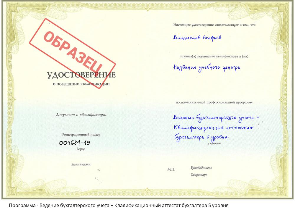 Ведение бухгалтерского учета + Квалификационный аттестат бухгалтера 5 уровня Усинск