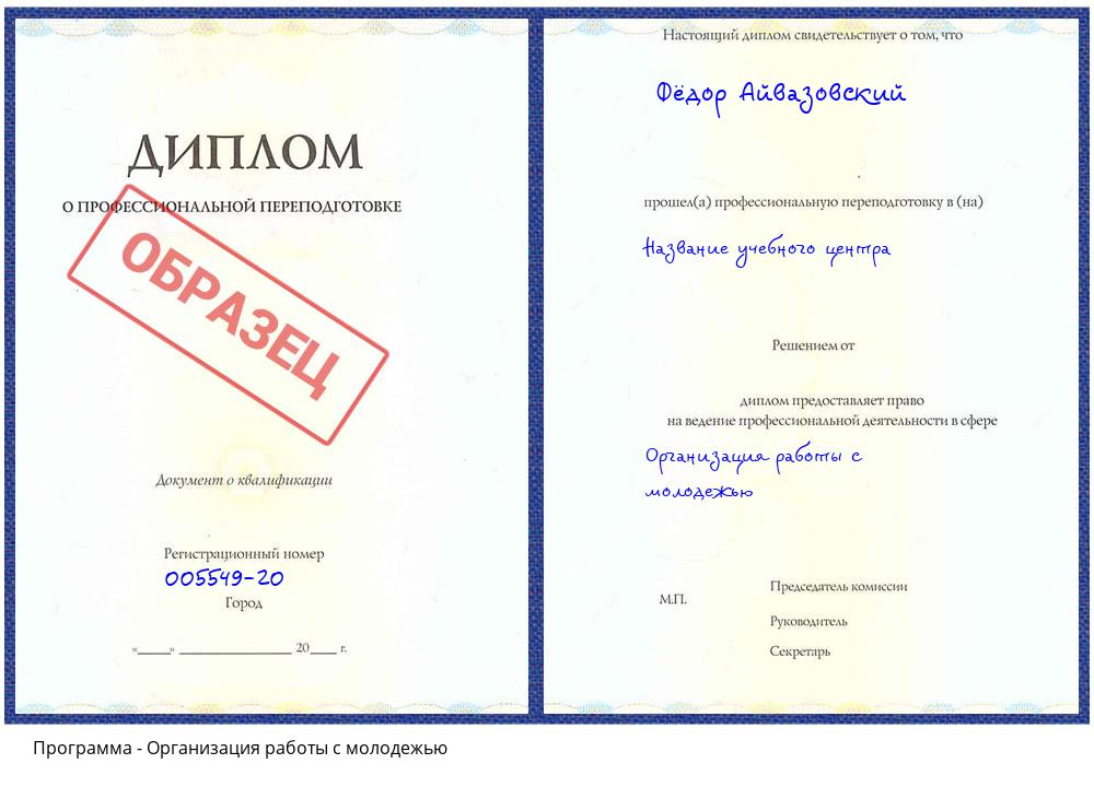 Организация работы с молодежью Усинск